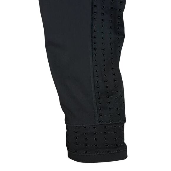 PrAna Faro Embroidered Eyelet Side and Cuff Trim Detailed Leggings Black Small - Picture 5 of 11